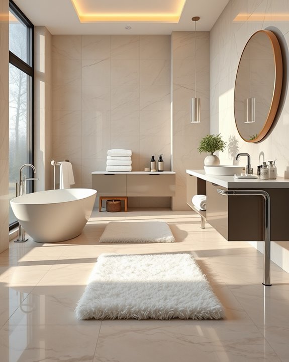 cozy luxurious heated floors