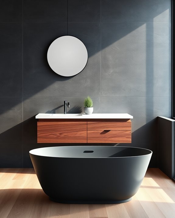 cozy modern bathroom design