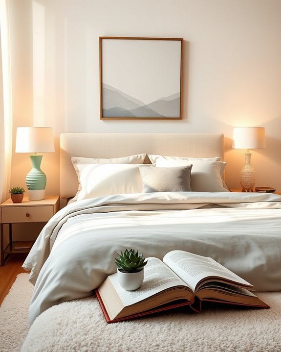 cozy modern bedside lighting