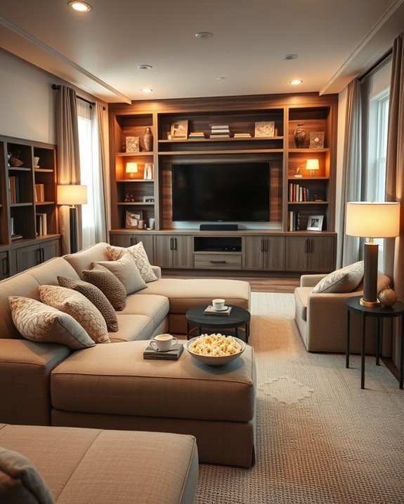 cozy multifunctional basement retreat