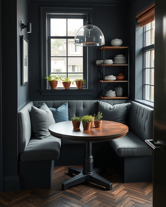 cozy nook in kitchen