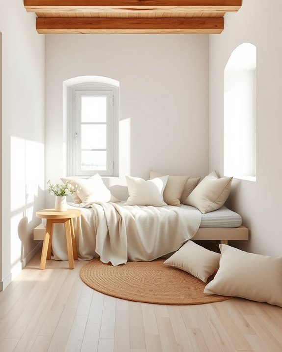 cozy nook with pillows