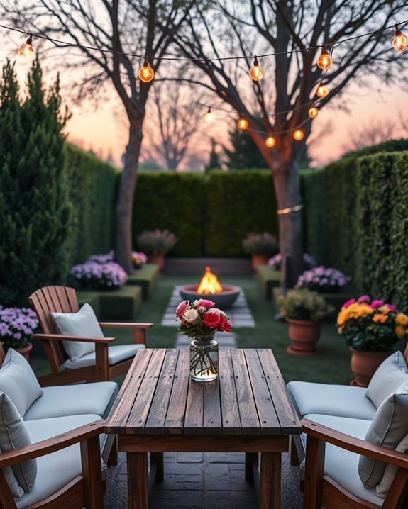 cozy outdoor ambiance creation