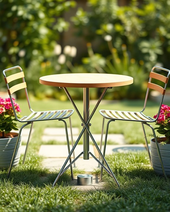 cozy outdoor bistro tables