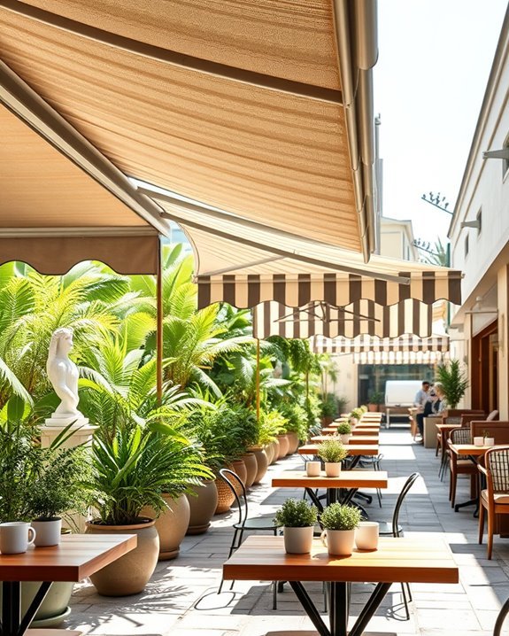cozy outdoor caf awnings