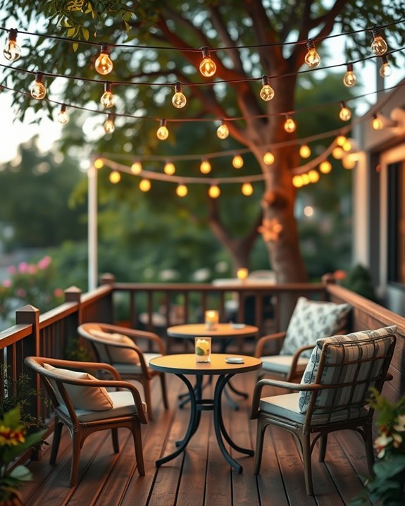 cozy outdoor cafe ambiance