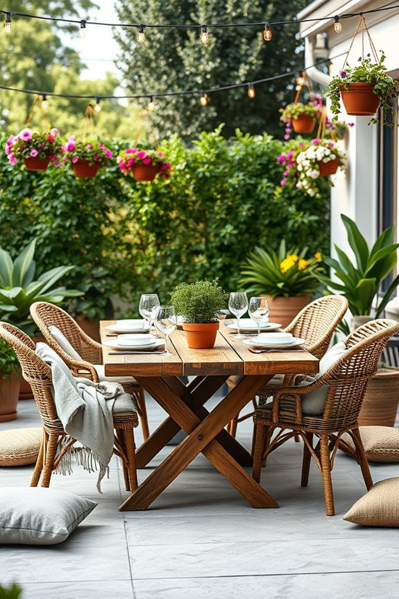 cozy outdoor dining experience