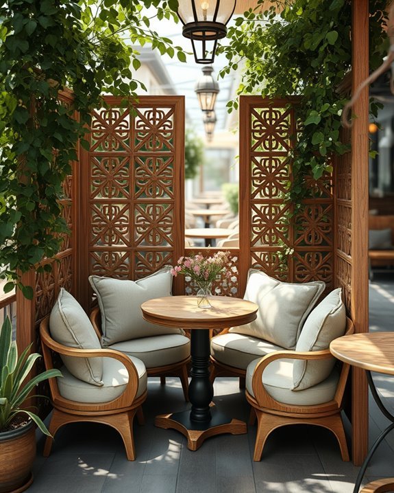 cozy outdoor dining retreats