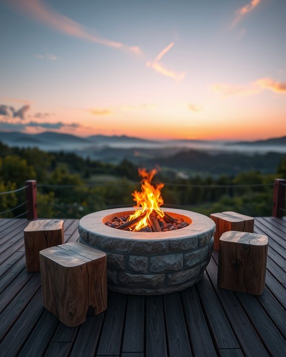 cozy outdoor fire pit