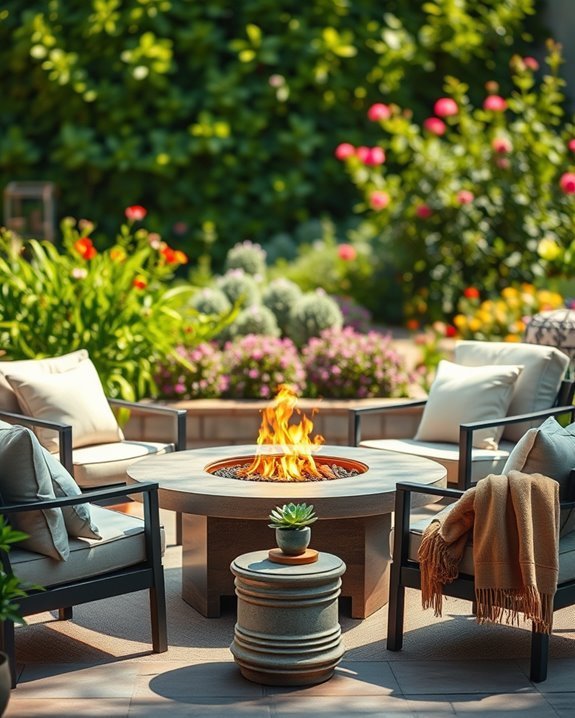 cozy outdoor fire pit