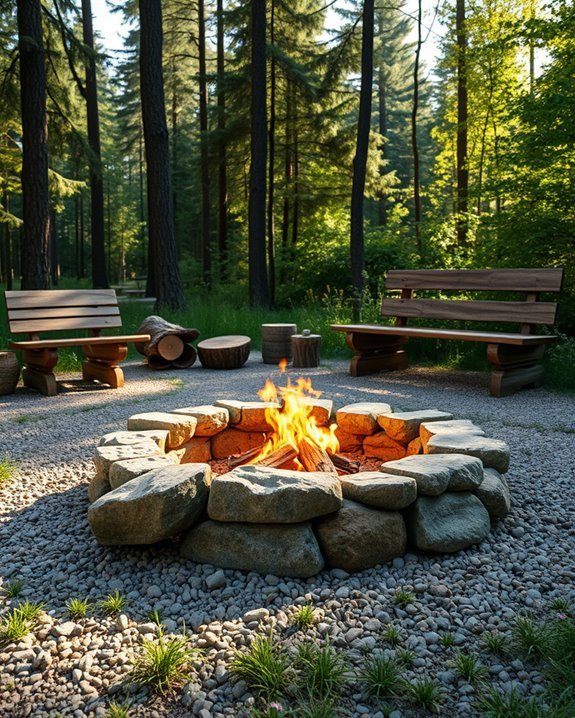 cozy outdoor fire ring