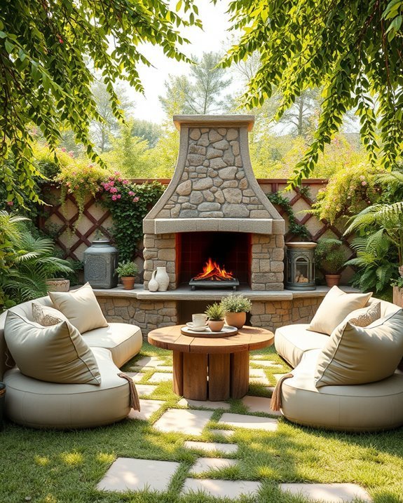 cozy outdoor gathering space