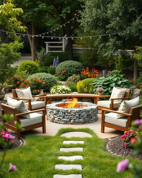 cozy outdoor gathering space