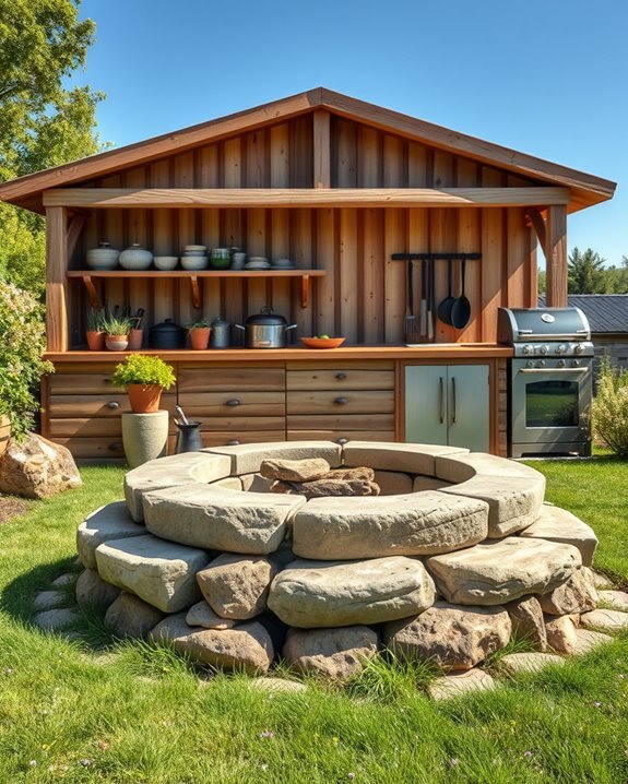 cozy outdoor gathering space