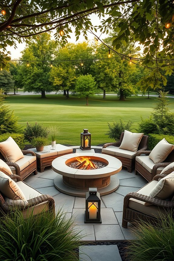 cozy outdoor gathering space