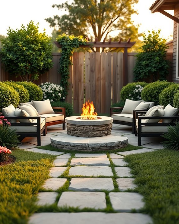 cozy outdoor gathering space