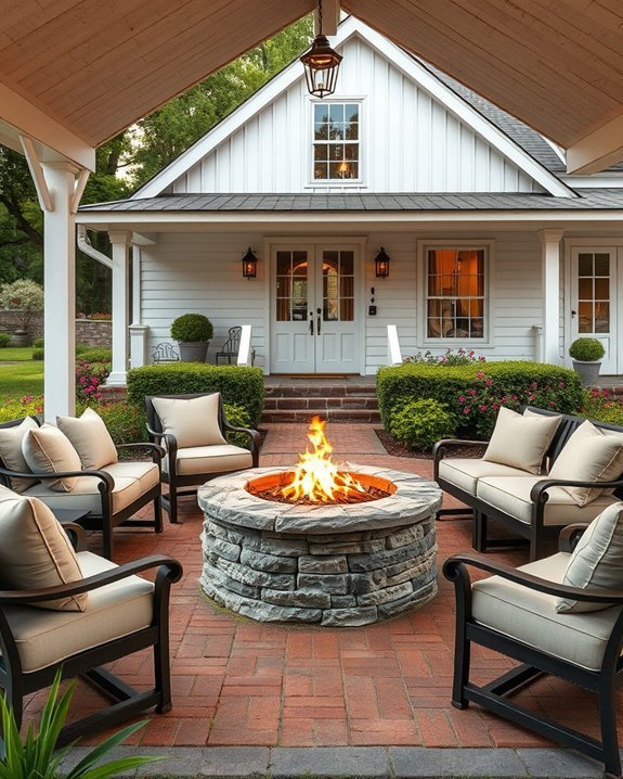 cozy outdoor gathering space