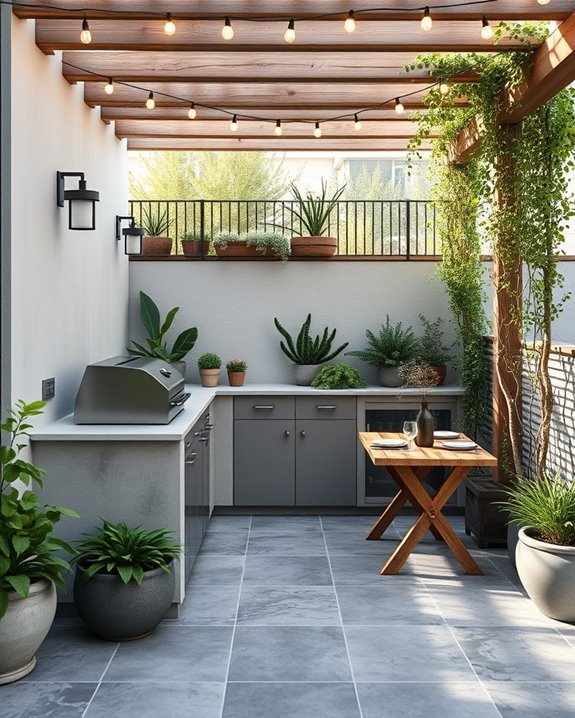 cozy outdoor kitchen retreat