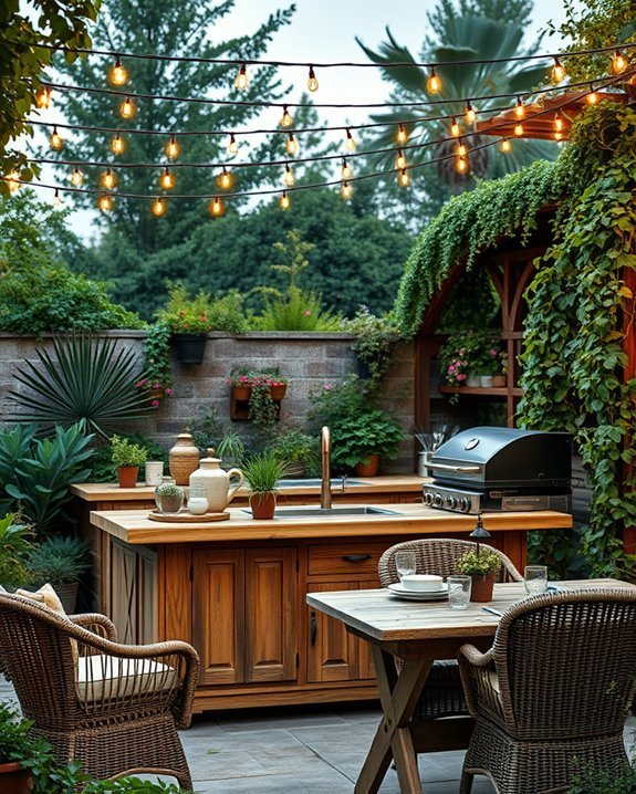 cozy outdoor lighting ambiance