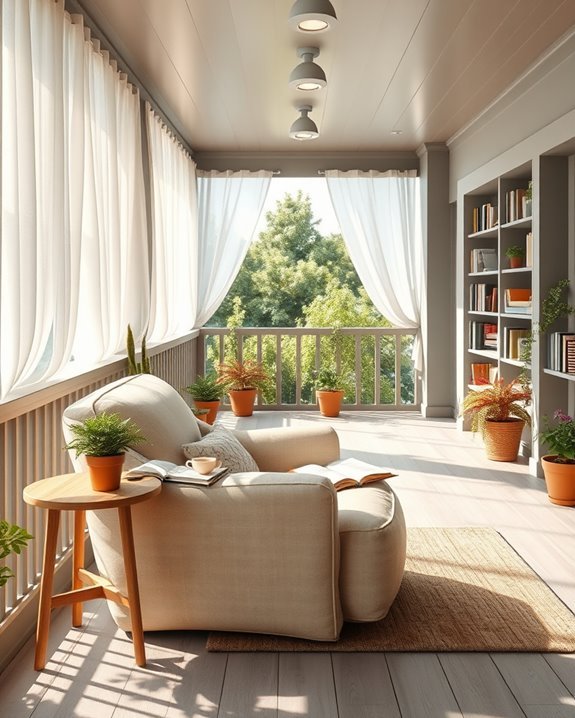 cozy outdoor reading sanctuary