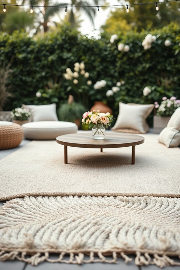 cozy outdoor rug arrangements