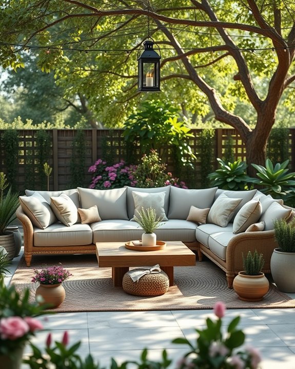 cozy outdoor seating area