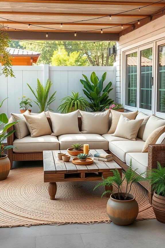 cozy outdoor seating arrangement