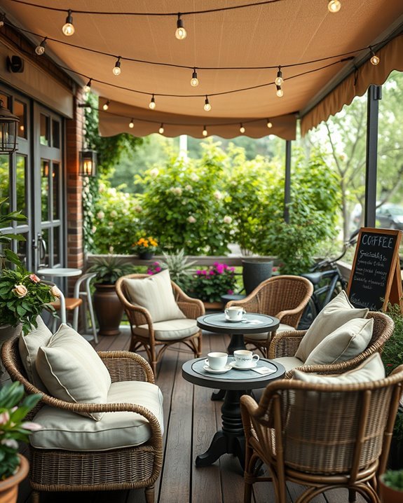 cozy outdoor seating charm