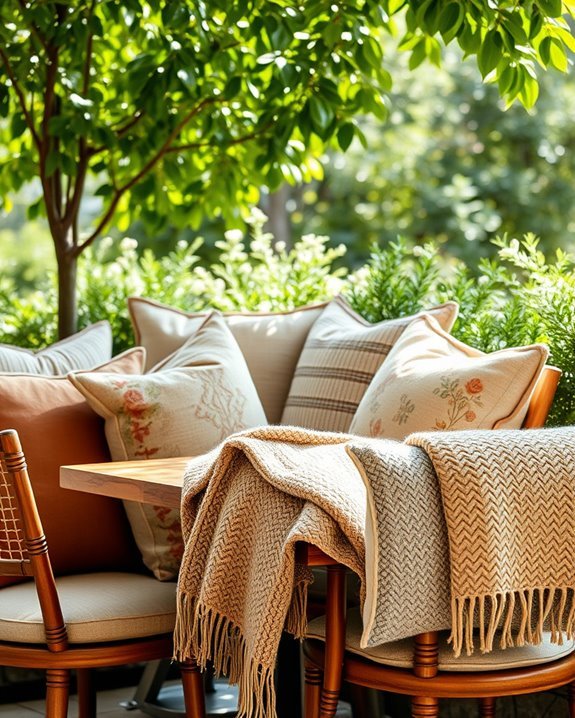 cozy pillows and blankets