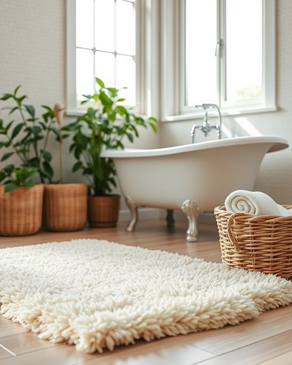 cozy plush bathroom comfort