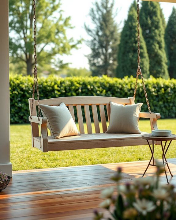 cozy porch swing retreat