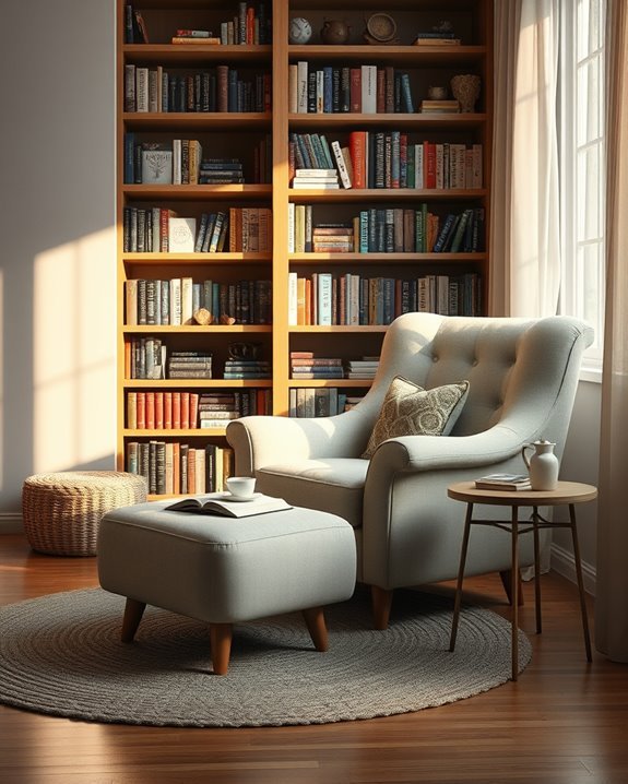 cozy reading chair setup