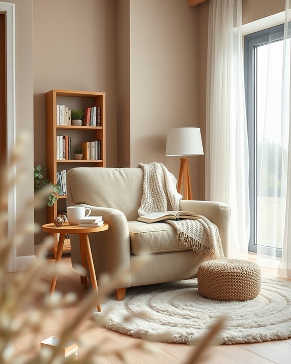 cozy reading corner setup