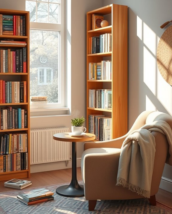 cozy reading corner setup