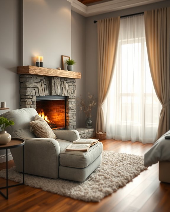 cozy reading nook creation