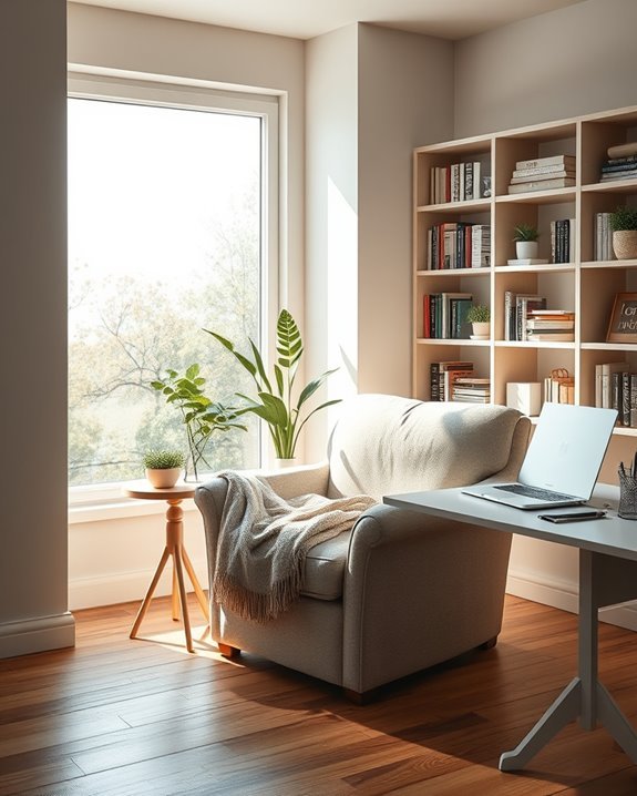 cozy reading nook creation