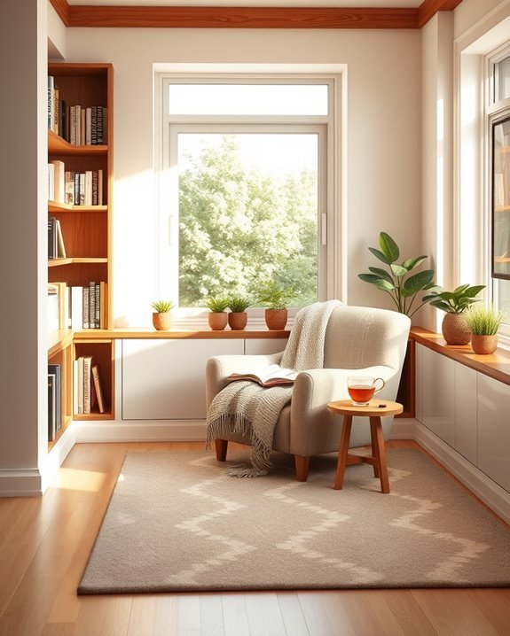 cozy reading nook design