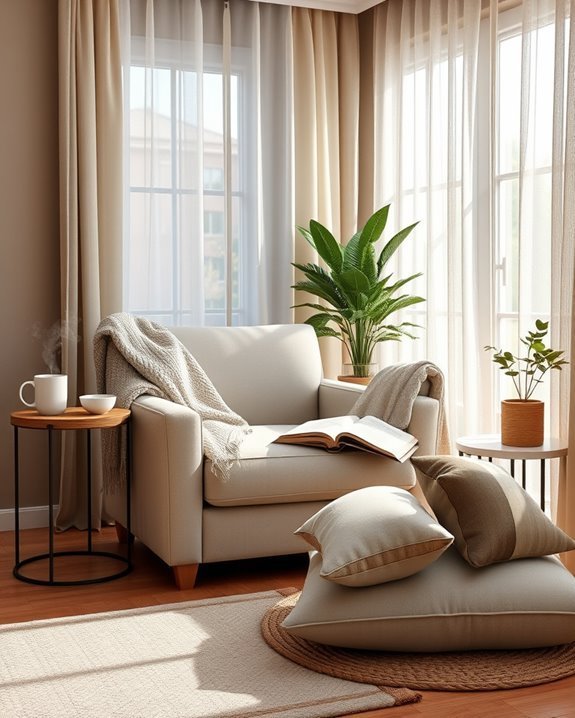 cozy reading nook design