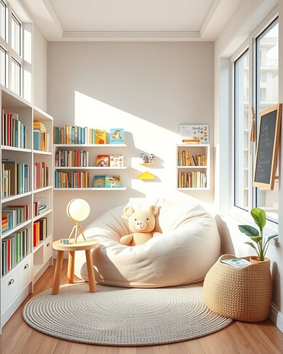 cozy reading nook setup