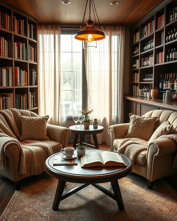 cozy reading retreat bar