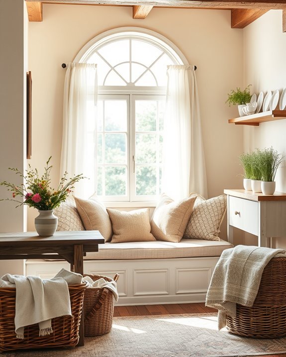cozy reading window nook