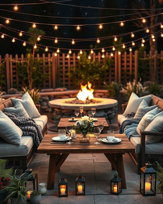 cozy romantic fire pit