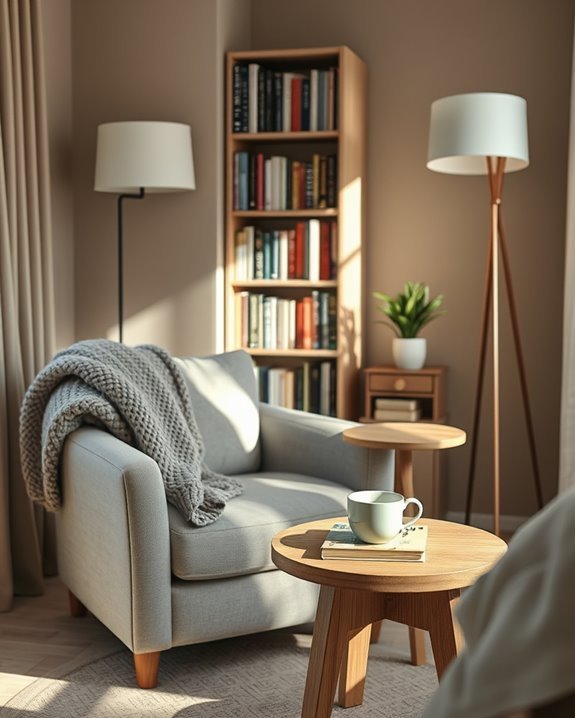 cozy romantic reading nook
