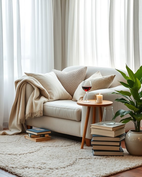 cozy romantic reading retreat