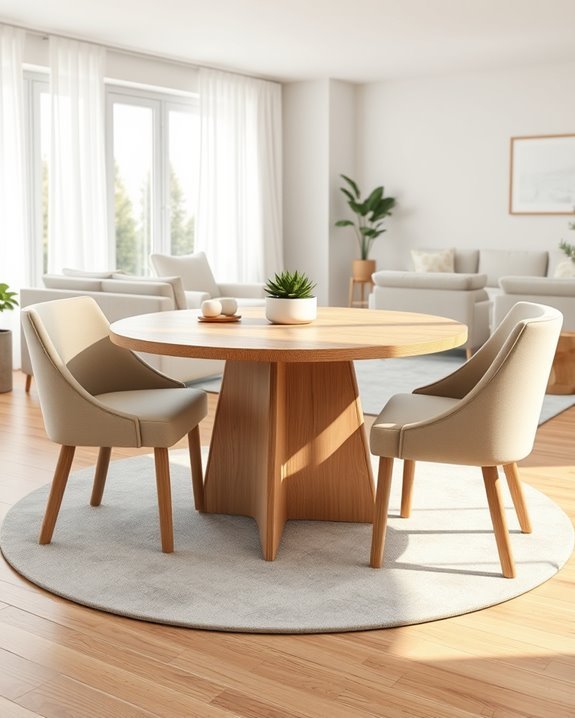 cozy round table arrangements