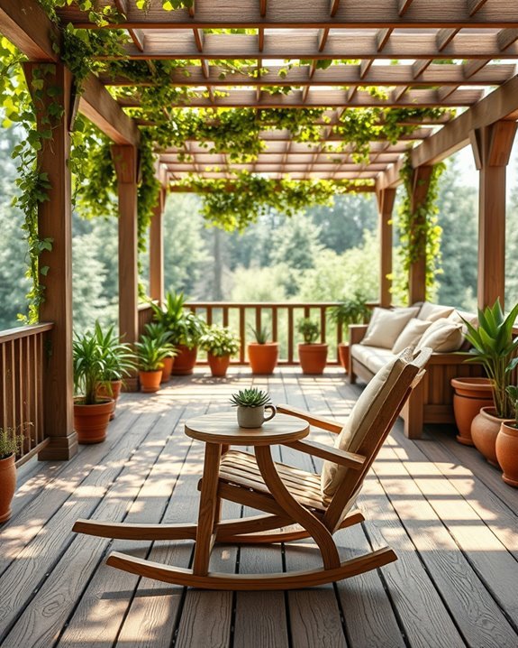 cozy rustic balcony arrangement