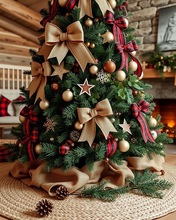 cozy rustic burlap decor