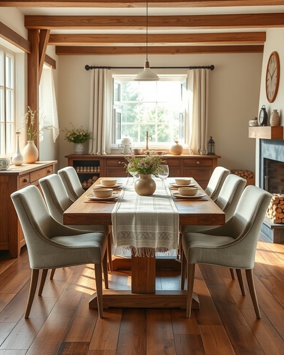 cozy rustic dining atmosphere