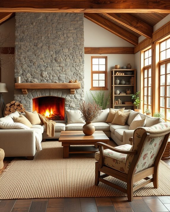 cozy rustic living room
