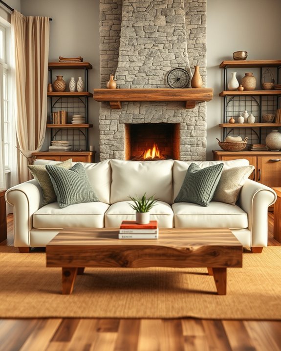 cozy rustic living space